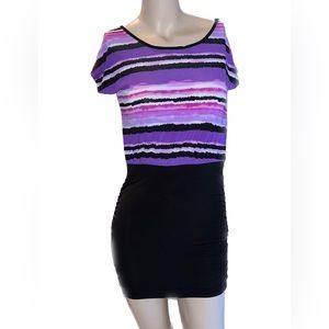Purple stripe dress